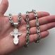 Серебряный комплект массивная литая цепь Якорное плетение и крестик с камнями оникс спасм-80-16он фото 5